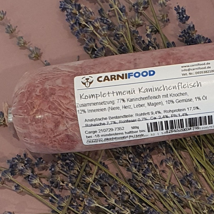Komplettmenü Kaninchen 500 g